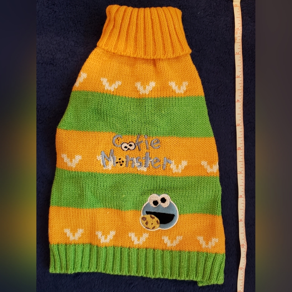 NWT Puppy Cookie Monster Knit Sweater Size XS